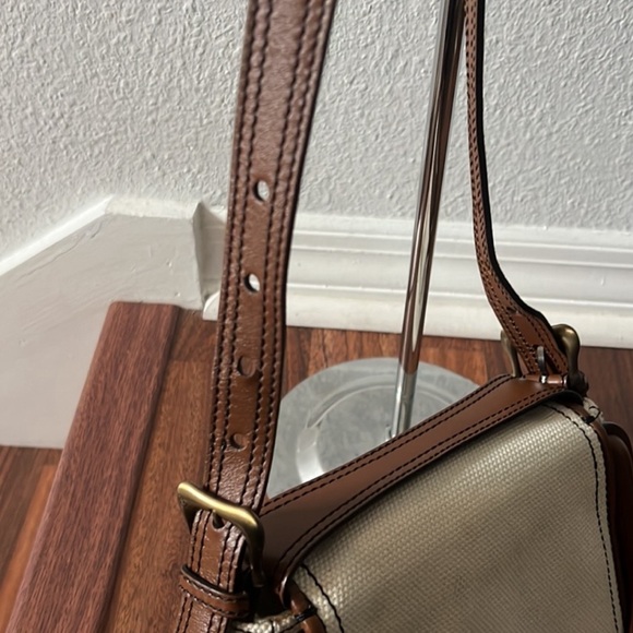 Fendi shoulder leather canvas bag - Picture 4 of 7